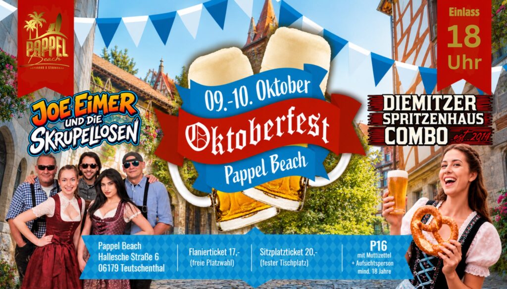 Oktoberfest am Pappel-Beach am 9. und 10. Oktober – Banner